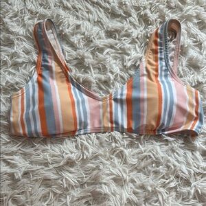 Striped Multicolor Bikini Top